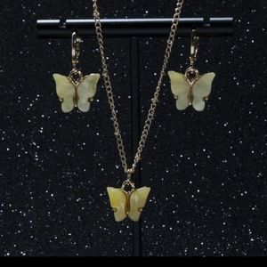 Green Butterfly Necklace